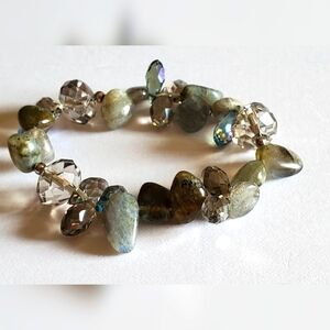 Small Natural Gemstones Stretch Bracelet